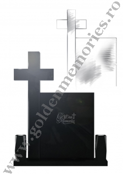 Monument funerar dreptunghic cu cruce dreapta