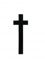 Cruce funerara dreapta neagra