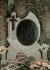 Cruce funerara oglinda din granit gri deschis cu placa neagra